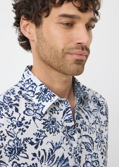 Navy Floral Vine Shirt