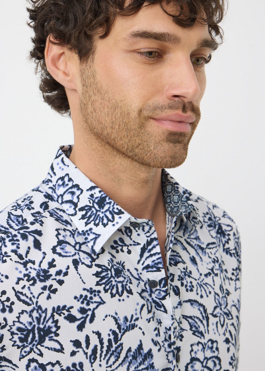 Navy Floral Vine Shirt