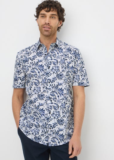 Navy Floral Vine Shirt