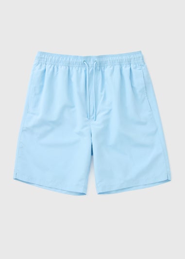Light Blue Long Swim Shorts
