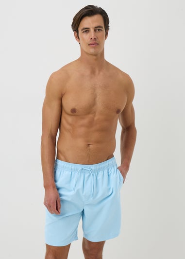 Light Blue Long Swim Shorts