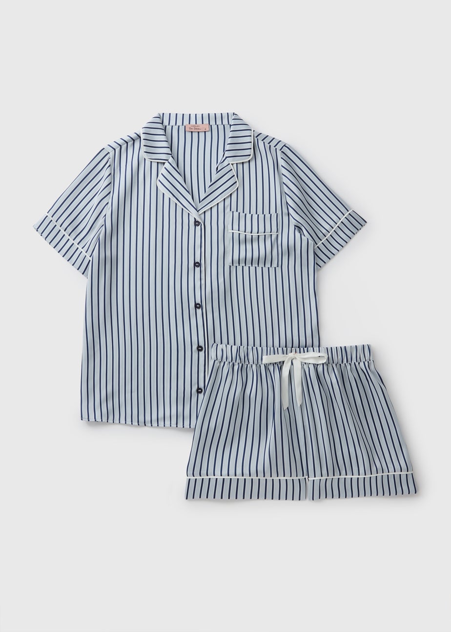 Navy Stripe Short Pyjama Set