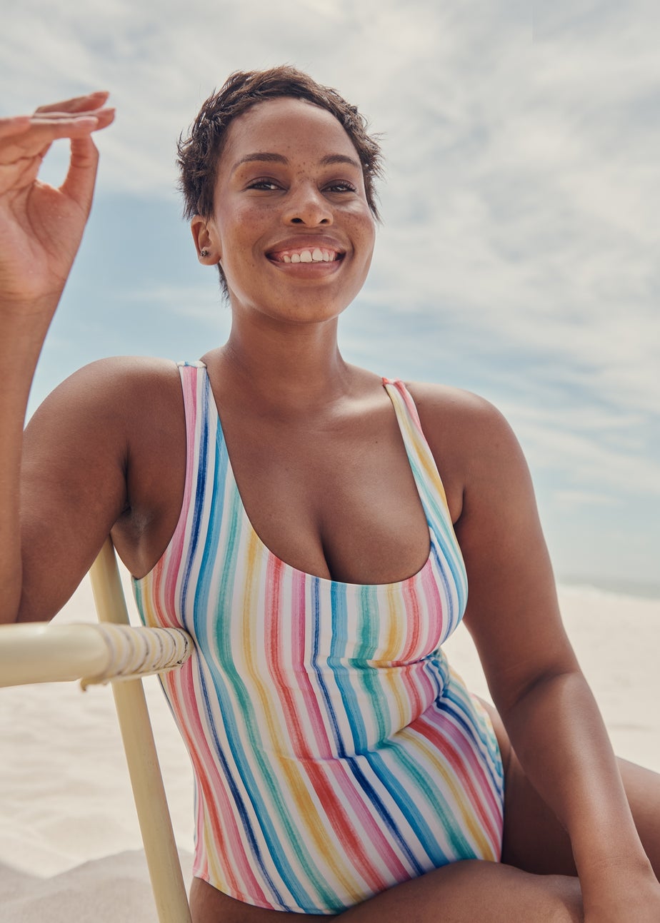 Multi coloured Stripe Swimsuit