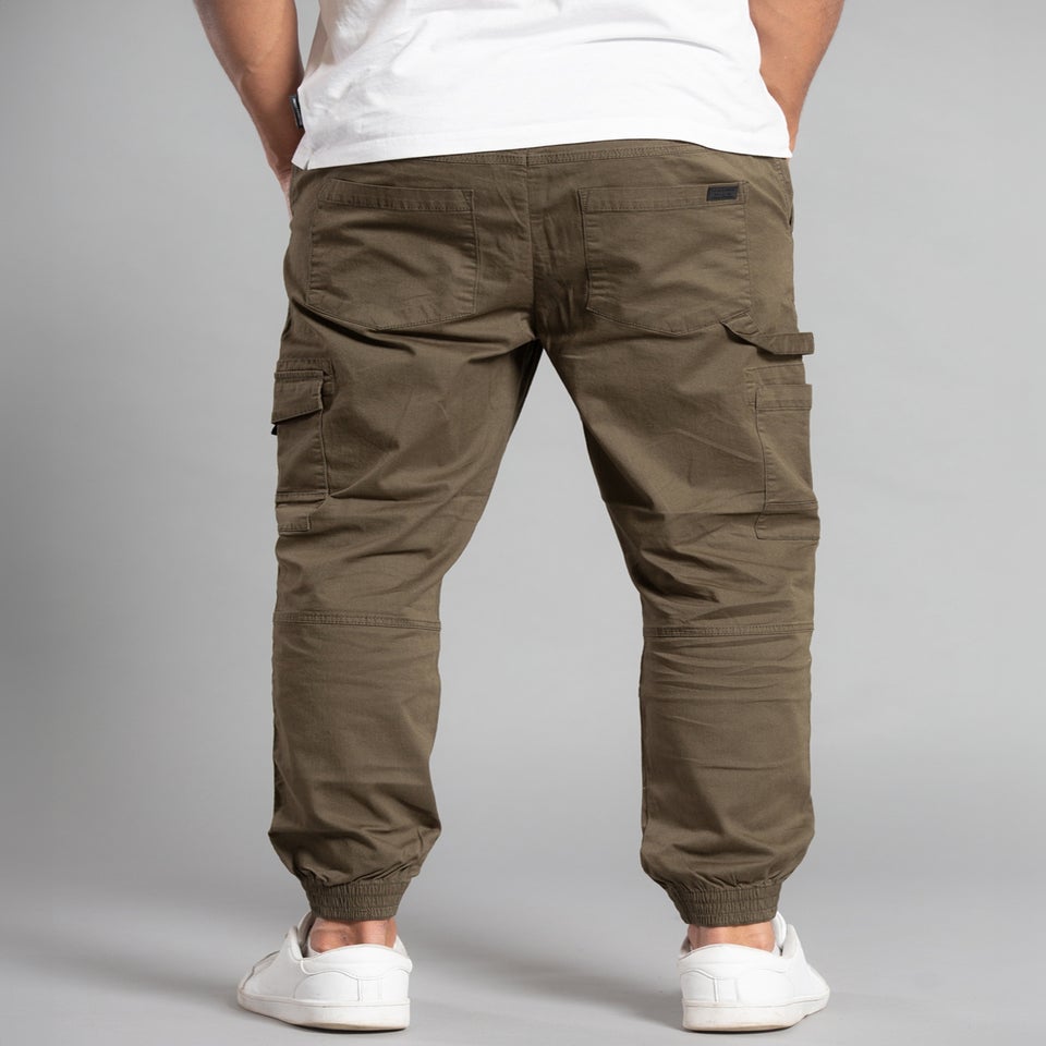 Tokyo Laundry Khaki Cotton Drawstring Cargo Trousers