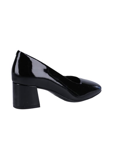 Hush Puppies Black Alicia Patent Court Shoe