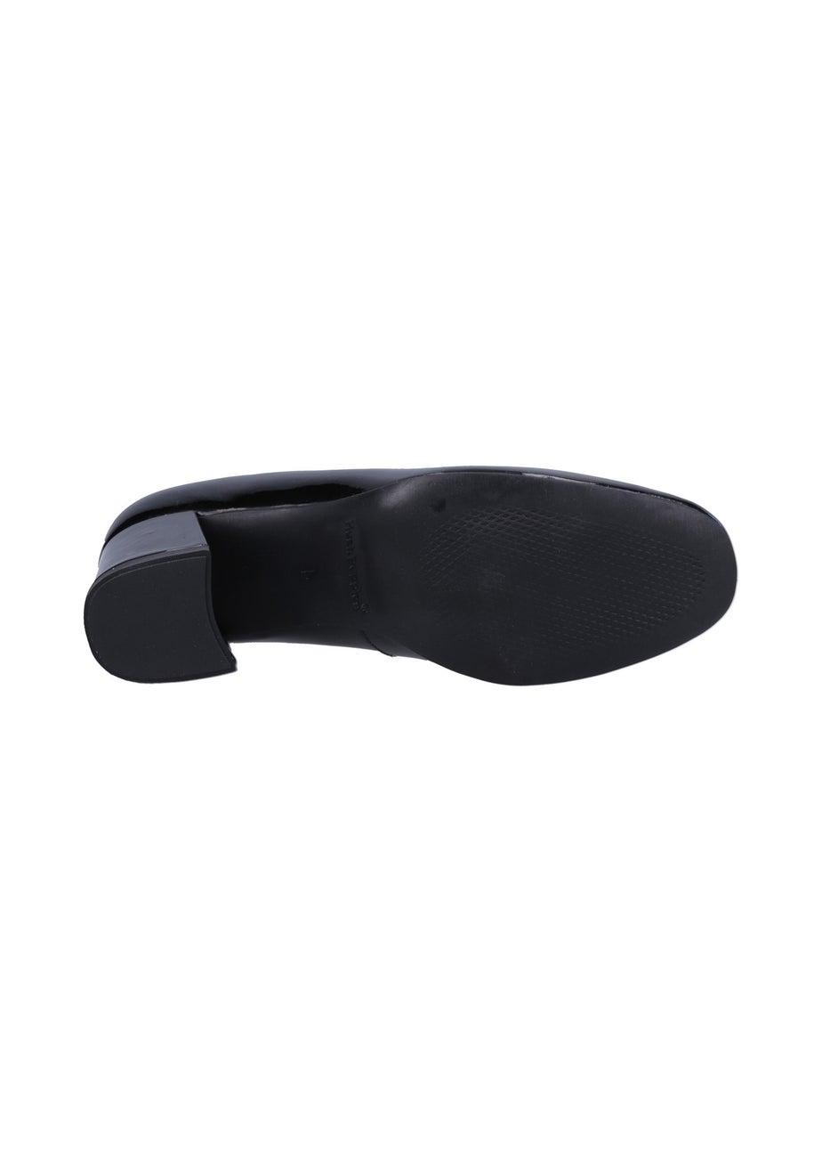 Hush Puppies Black Alicia Patent Court Shoe