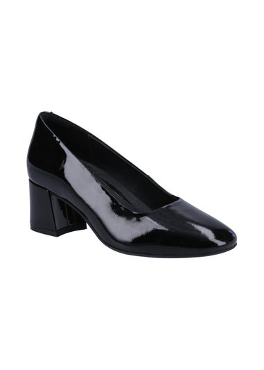 Hush Puppies Black Alicia Patent Court Shoe