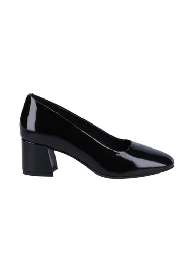 Hush Puppies Black Alicia Patent Court Shoe