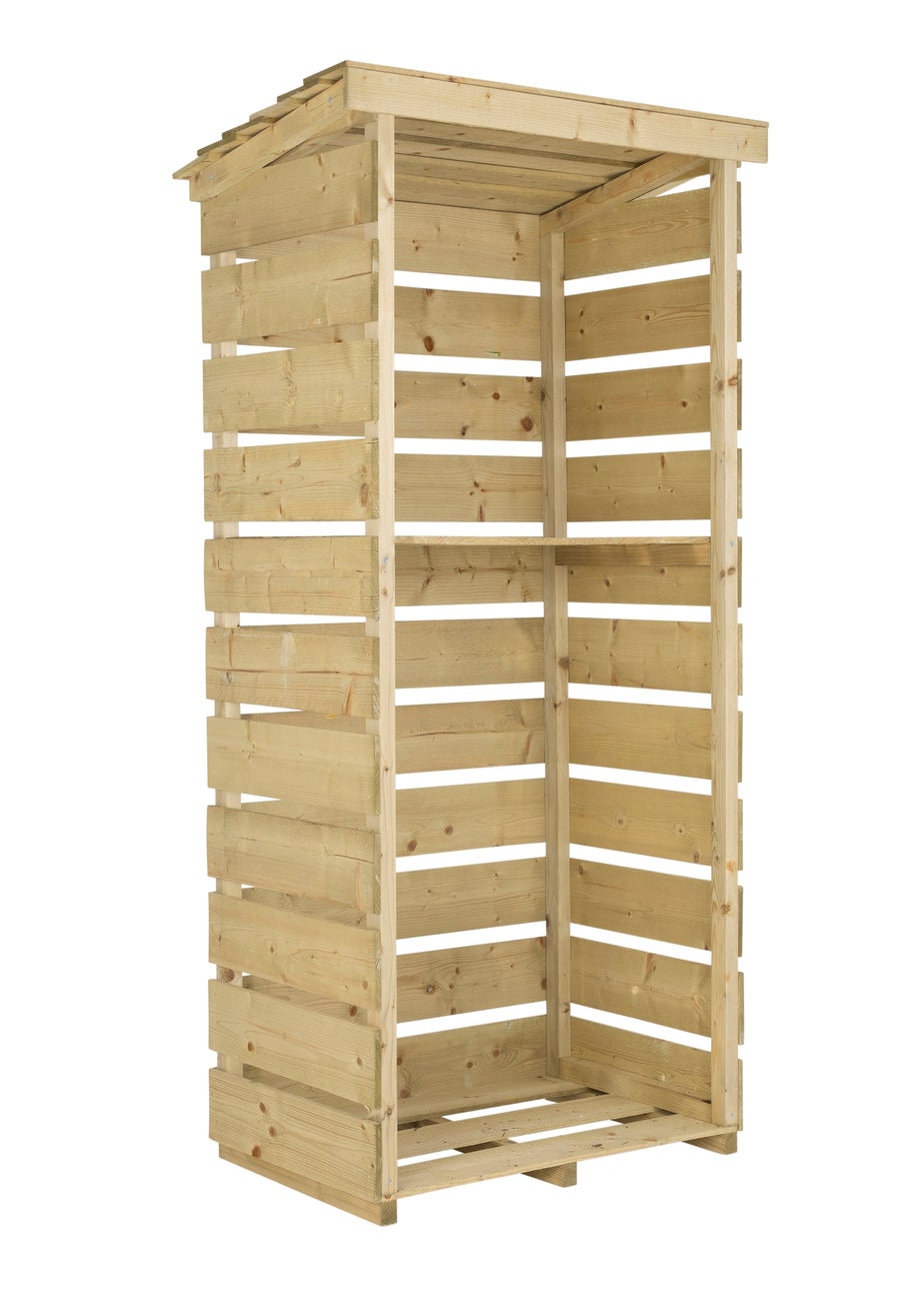 Charles Bentley FSC Certified Wooden Single Tall Log Store