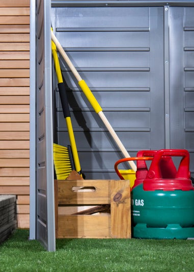 Charles Bentley 1170L Grey and Black Outdoor Storage Cabinet