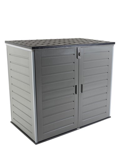 Charles Bentley 1170L Grey and Black Outdoor Storage Cabinet
