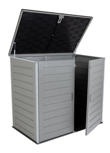 Charles Bentley 1170L Grey and Black Outdoor Storage Cabinet