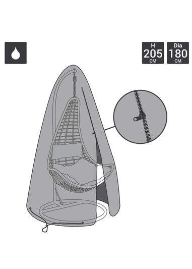 Charles Bentley Black Rattan Swing Seat Cover