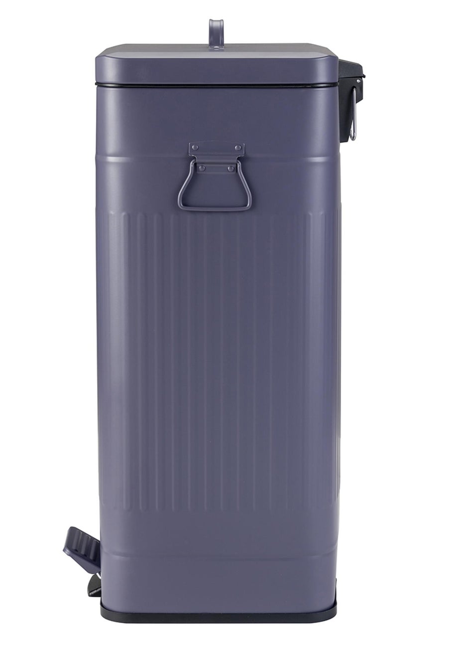 Charles Bentley Dark Blue Retro Steel Square Kitchen Bin