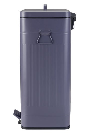 Charles Bentley Dark Blue Retro Steel Square Kitchen Bin