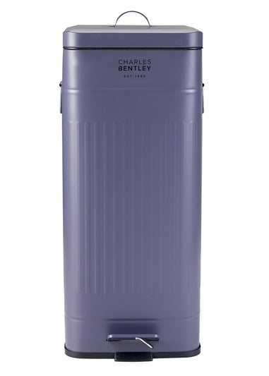 Charles Bentley Dark Blue Retro Steel Square Kitchen Bin