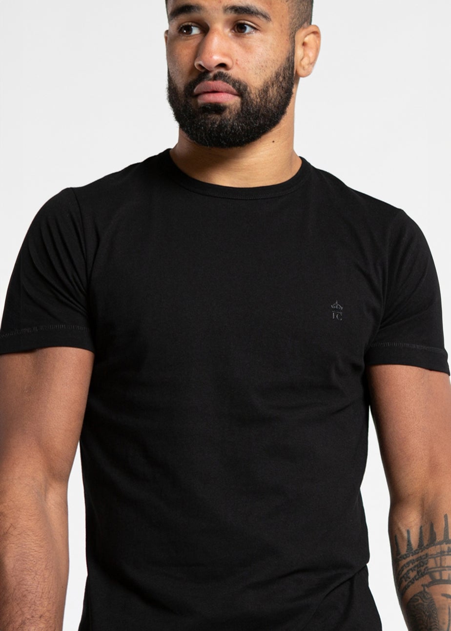 French Connection Black Cotton T-Shirts Pack of 3