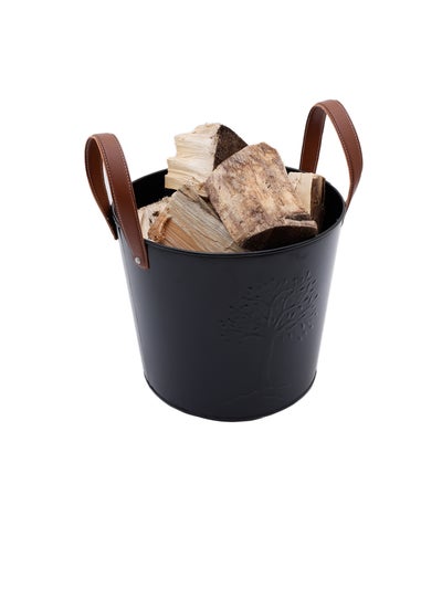 Charles Bentley Mulberry Large Leather Handle Log Bucket