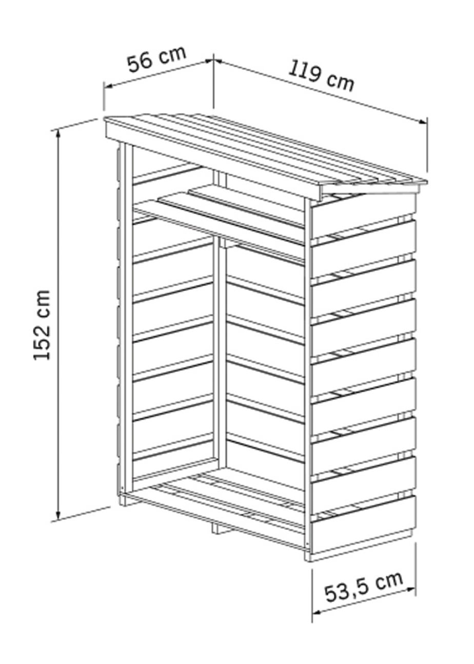 Charles Bentley FSC Certified Wooden Small Log Store