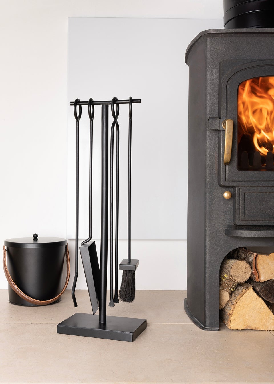 Charles Bentley Redwood Fireside Companion Set