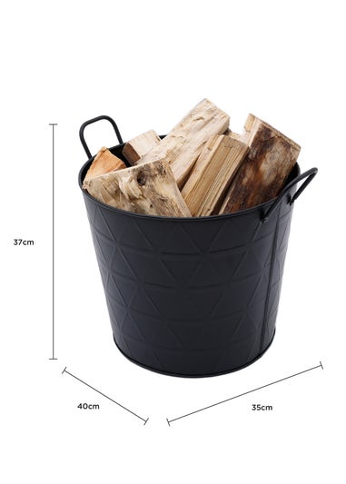 Charles Bentley Yew Small Fireside Log Bucket