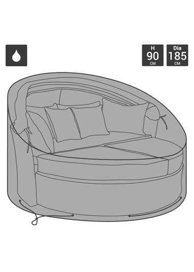 Charles Bentley Black Deluxe Rattan Day Bed Cover