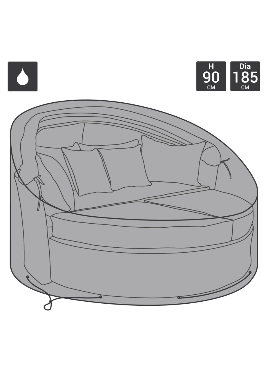 Charles Bentley Black Deluxe Rattan Day Bed Cover