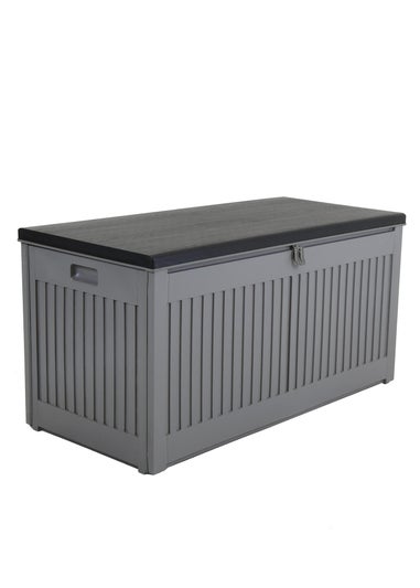 Charles Bentley 270L Grey and Black Outdoor Plastic Storage Box