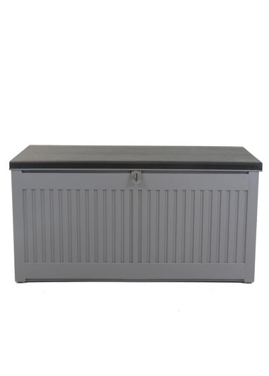 Charles Bentley 270L Grey and Black Outdoor Plastic Storage Box