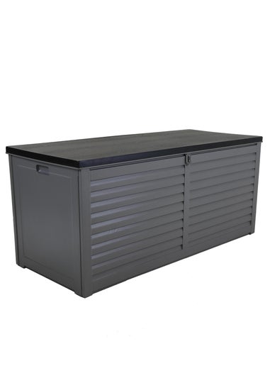 Charles Bentley 490L Grey and Black Outdoor Plastic Storage Box