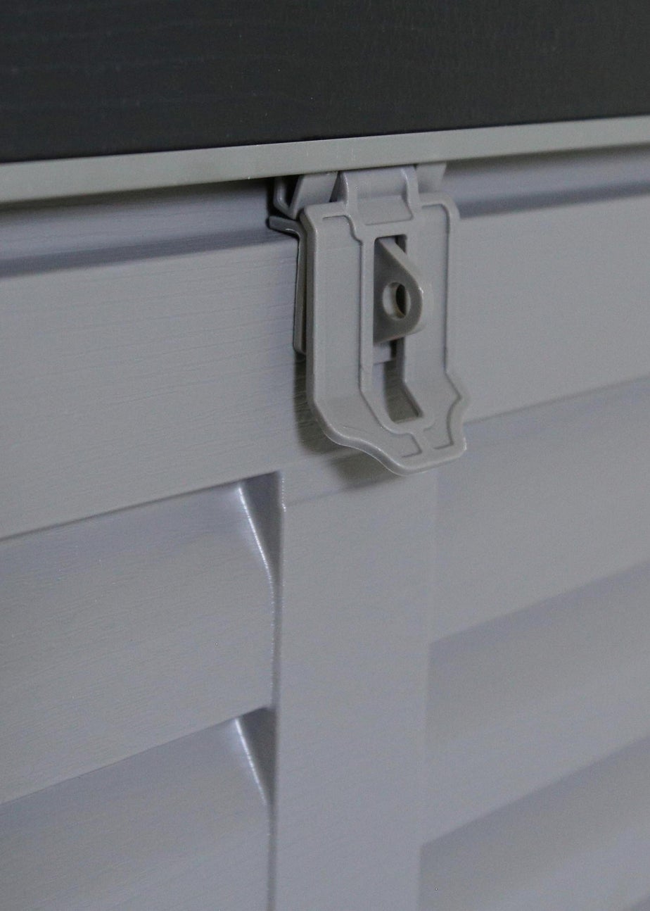 Charles Bentley 490L Grey and Black Outdoor Plastic Storage Box