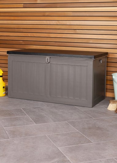 Charles Bentley 190L Grey Outdoor Plastic Storage Box