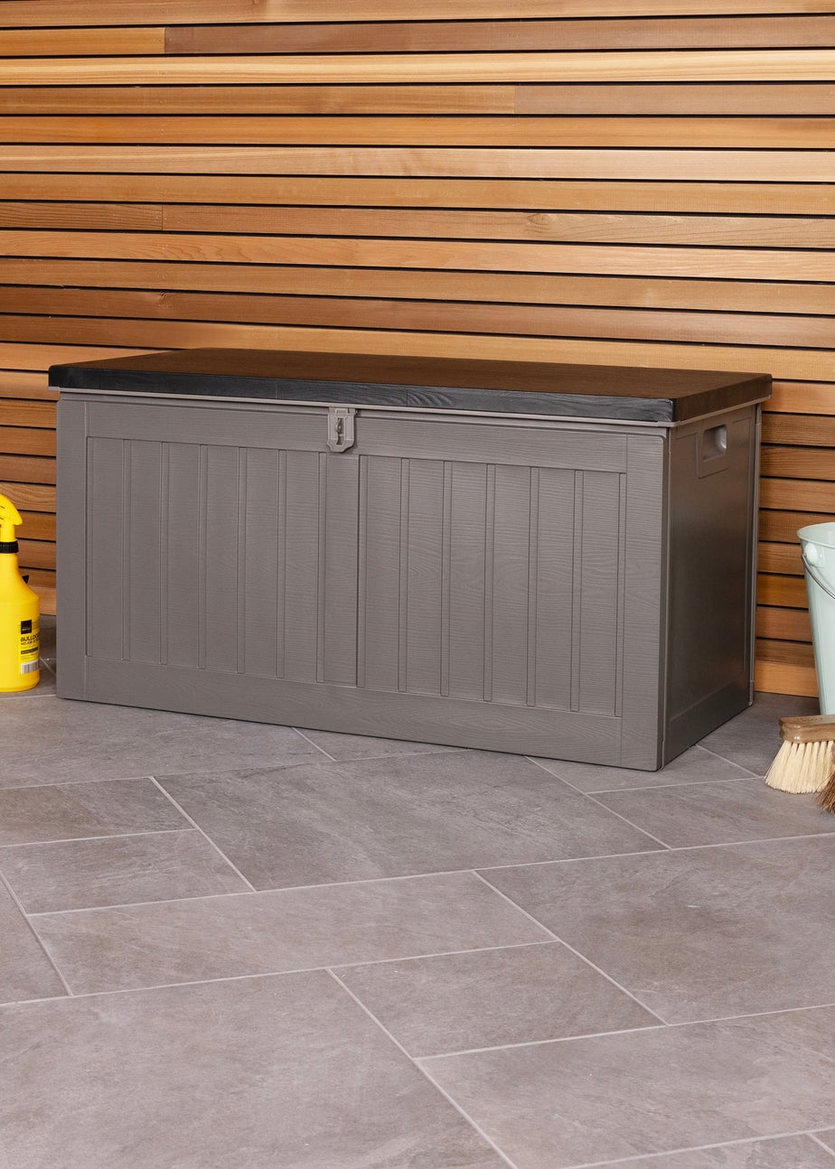 Charles Bentley 190L Grey Outdoor Plastic Storage Box