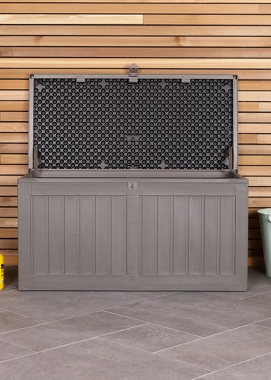 Charles Bentley 190L Grey Outdoor Plastic Storage Box