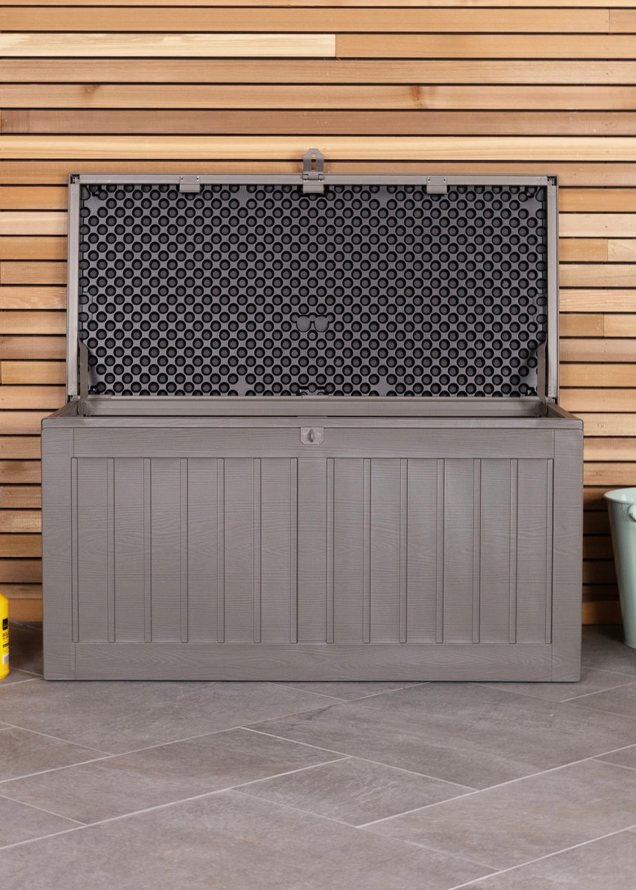 Charles Bentley 190L Grey Outdoor Plastic Storage Box
