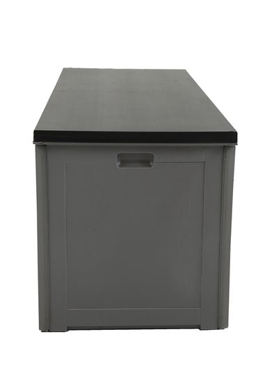 Charles Bentley 390L Grey and Black Outdoor Plastic Storage Box
