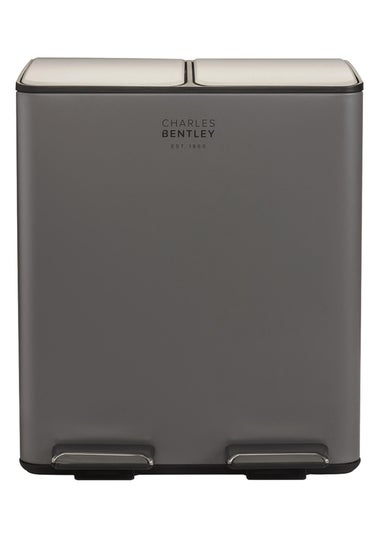 Charles Bentley Double Compartment Dark Grey Kitchen Bin