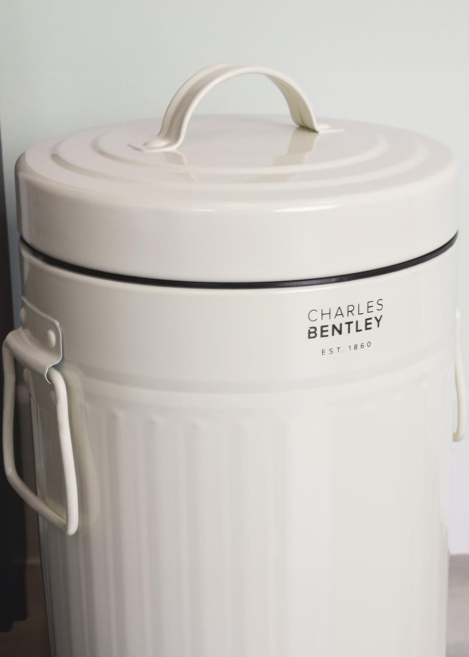Charles Bentley Cream Retro Mini Pedal Bin