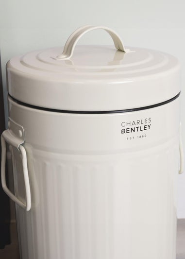 Charles Bentley Cream Retro Mini Pedal Bin