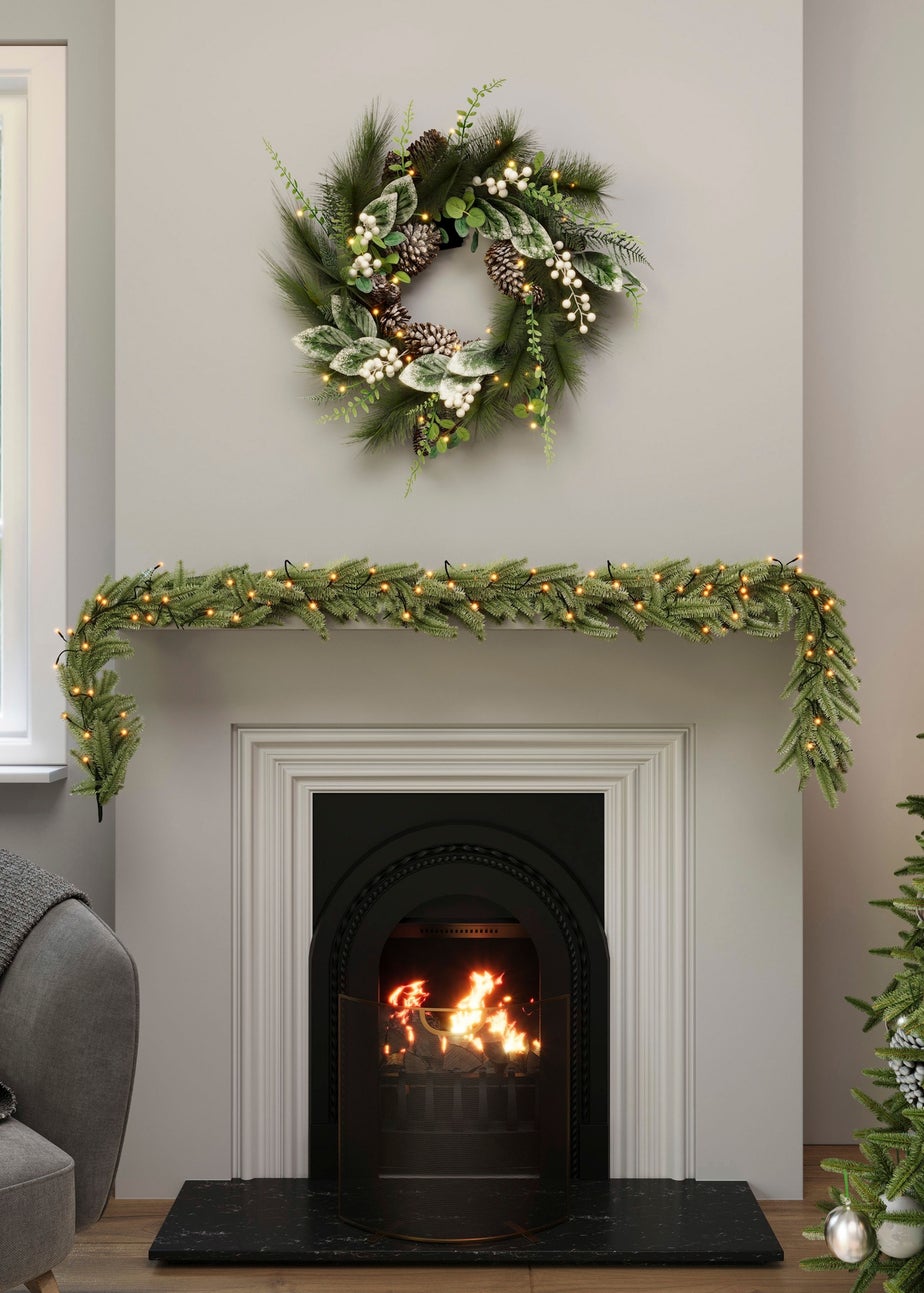 Charles Bentley Faux Pre-Lit Decorative Christmas Garland