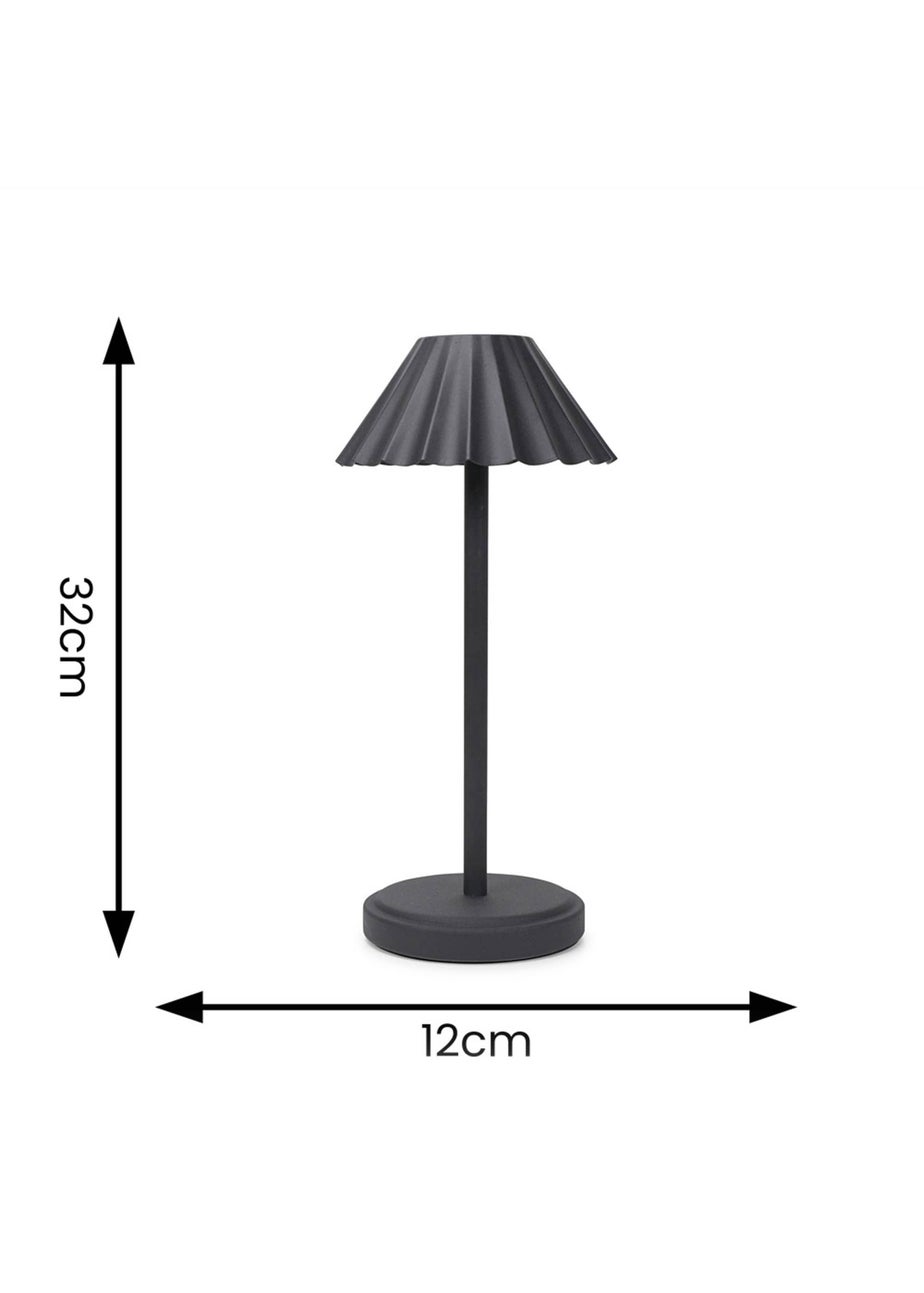 ValueLights Avery Dimmable Black Table Lamp with Black Shade Integrated LED