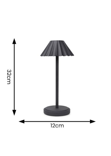 ValueLights Avery Dimmable Black Table Lamp with Black Shade Integrated LED