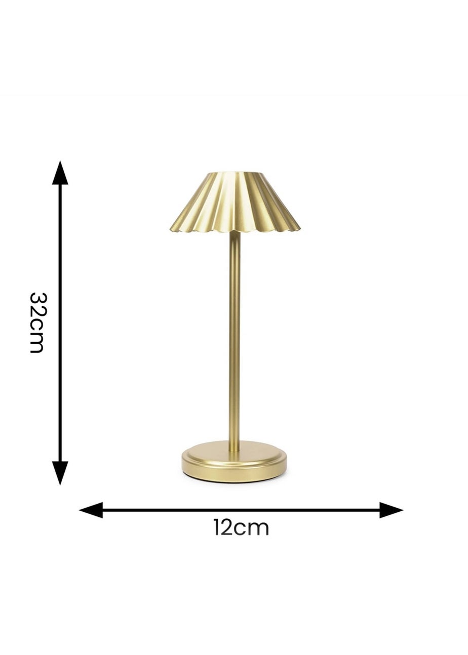 ValueLights Avery Dimmable Gold Table Lamp with Gold Shade Integrated LED