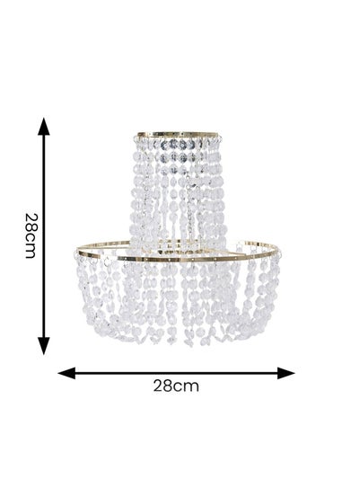 ValueLights Tegan Polished Gold Tiered Ceiling Pendant Droplets Shade (28cm x 28cm x 28cm)