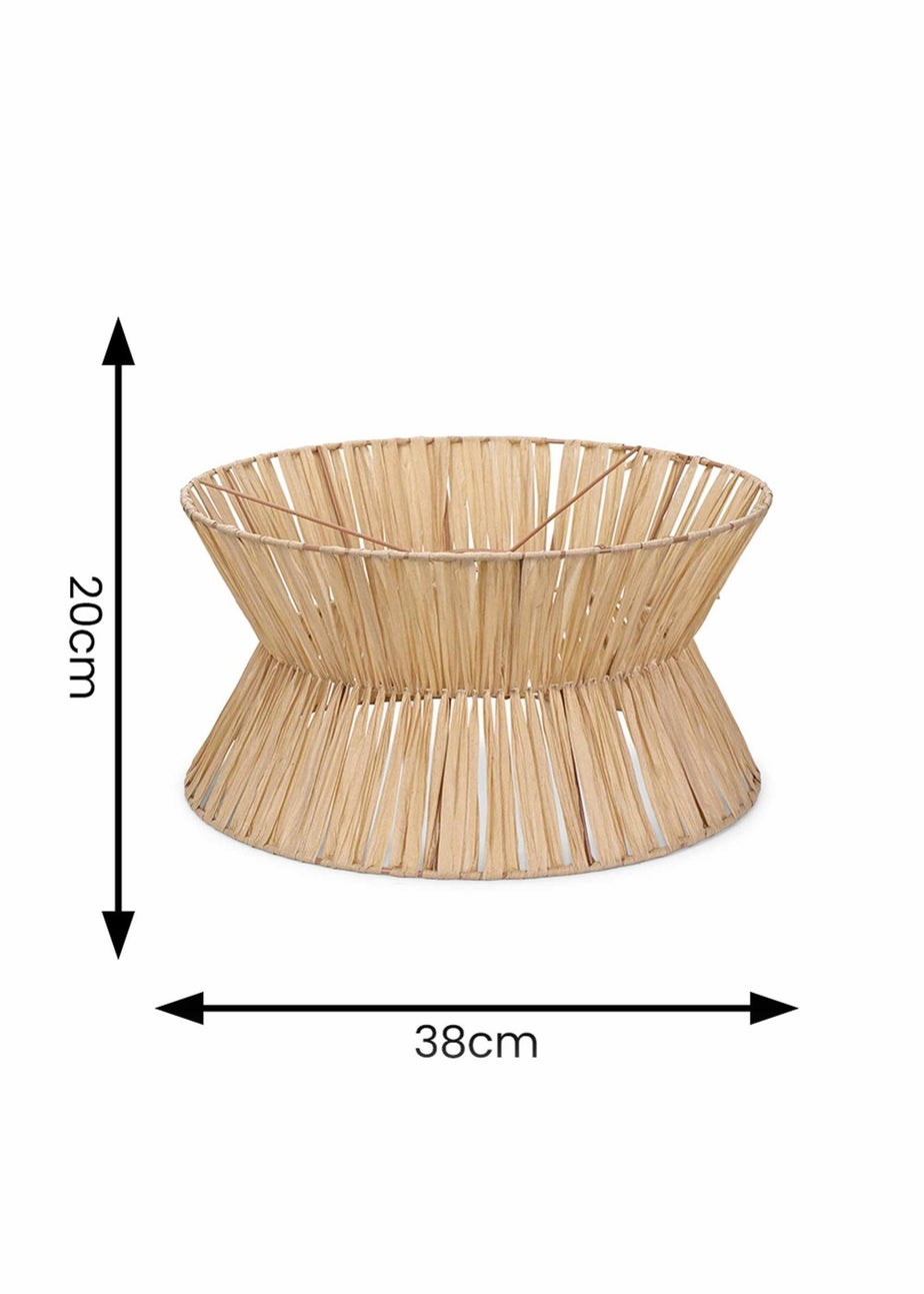 ValueLights Maddie Paper Natural Tapered Ceiling Pendant Shade (20cm x 38cm x 38cm)