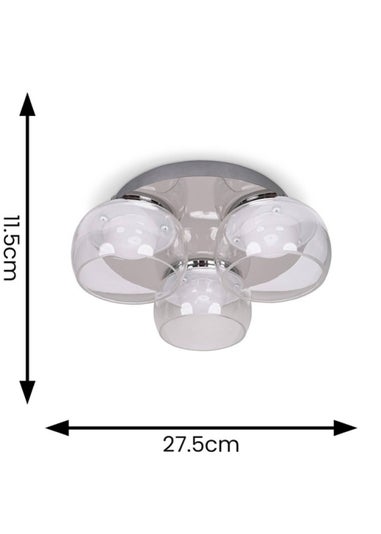 ValueLights Alissa Brushed Gold Flush Light with Clear Dome Shade Integrated LED