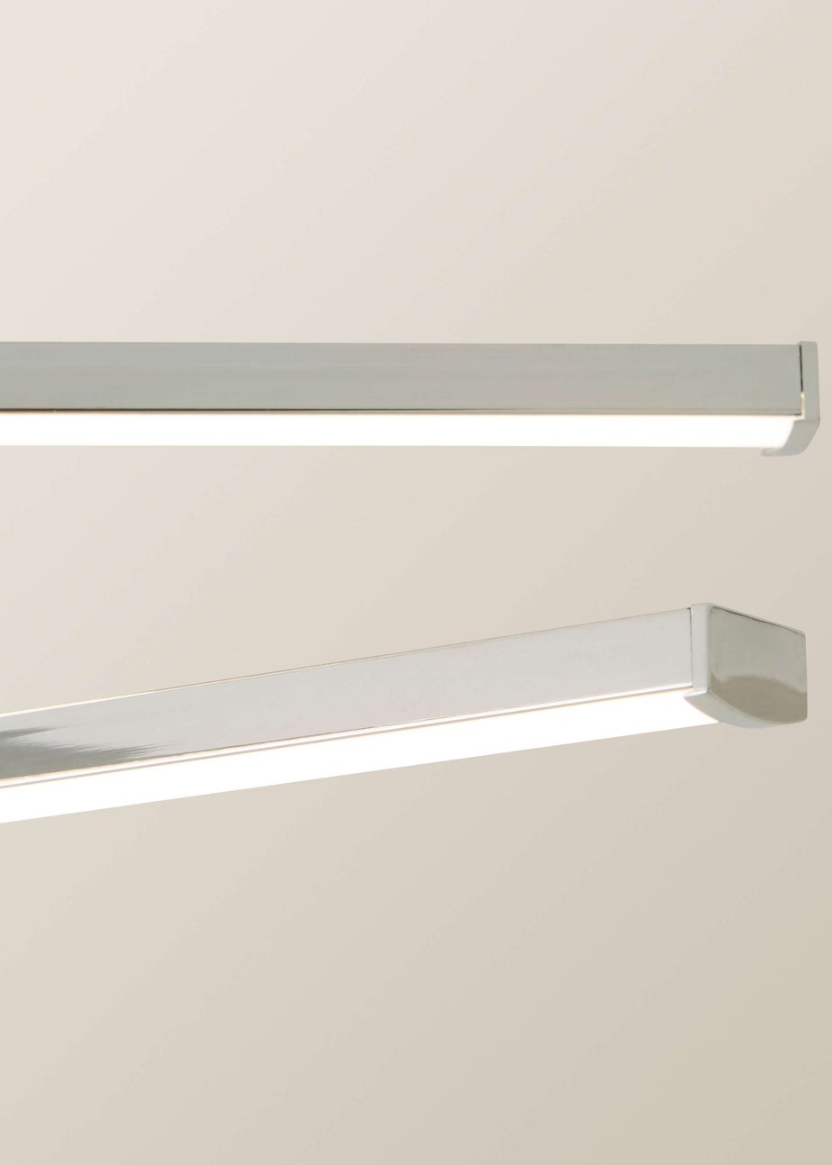 ValueLights Infinity Polished Silver Flush Light Integrated LED (10.5cm x 34cm x 37cm)