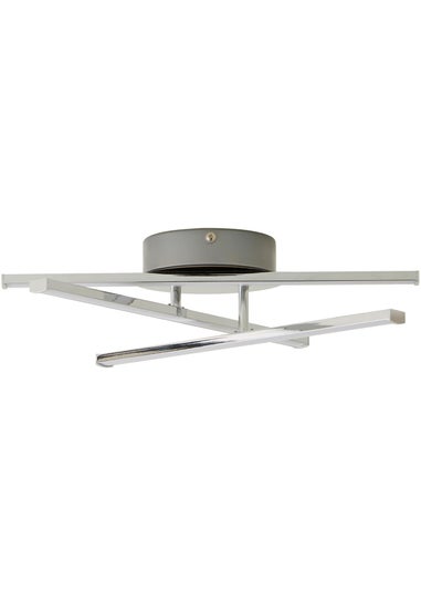 ValueLights Infinity Polished Silver Flush Light Integrated LED (10.5cm x 34cm x 37cm)