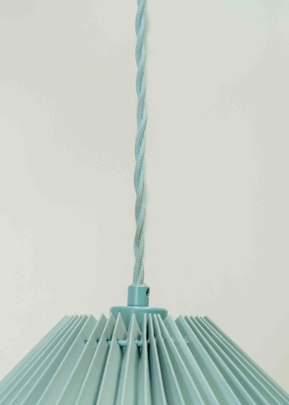 ValueLights Akira Blue Pendant Light with Blue Tapered Shade (113cm x 53cm x 53cm)
