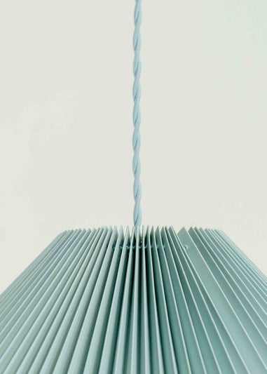 ValueLights Akira Blue Pendant Light with Blue Tapered Shade (113cm x 53cm x 53cm)